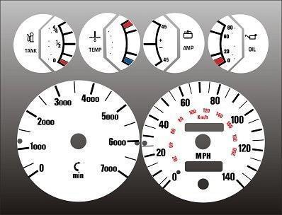 1970-1977 mercury capri instrument cluster white face gauges 70-77