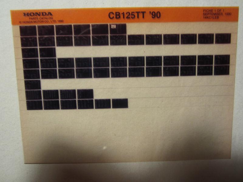 1990 honda motorcycle cb125tt microfiche parts catalog cb 125tt