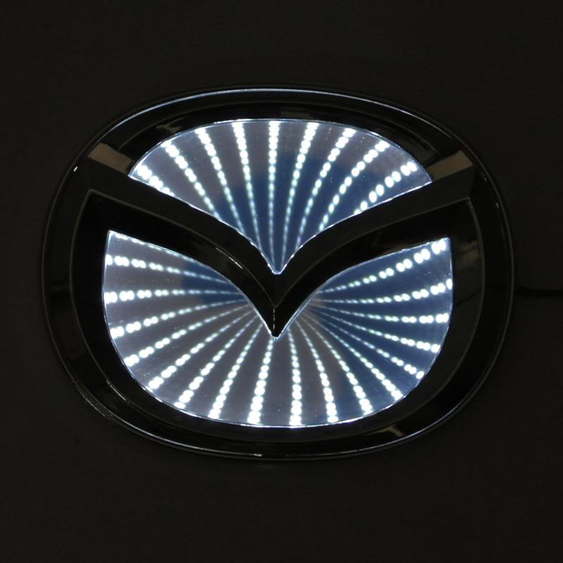 White led 3d car auto logo badge lights lamp emblem sticker decal for mazda 6