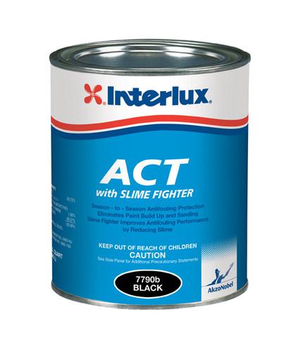 Interlux act fiberglass bottomkote boat paint blue qt