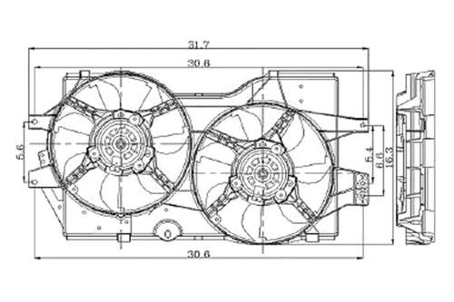 Replace ch3115104 - chrysler town and country dual fan assembly oe style part