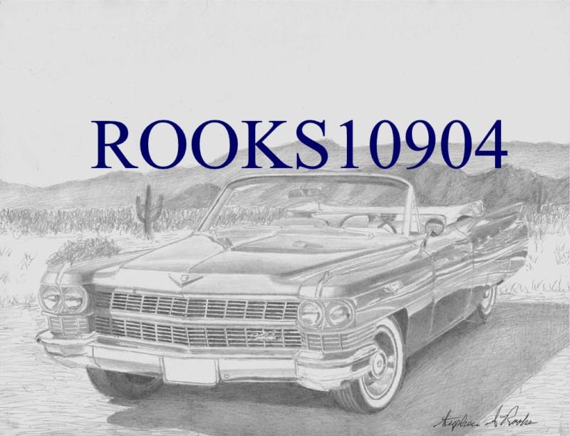 1964 cadillac convertible classic car art print