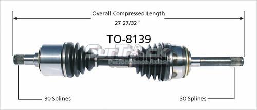 Surtrack perf axles to-8139 cv half-shaft assembly-new cv axle shaft