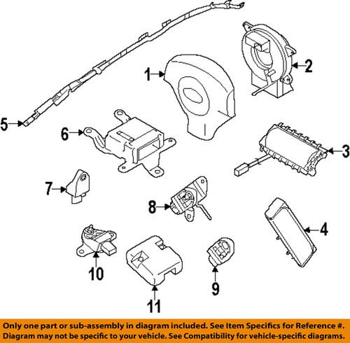 Subaru oem 98211fg070jc air bag module-driver air bag