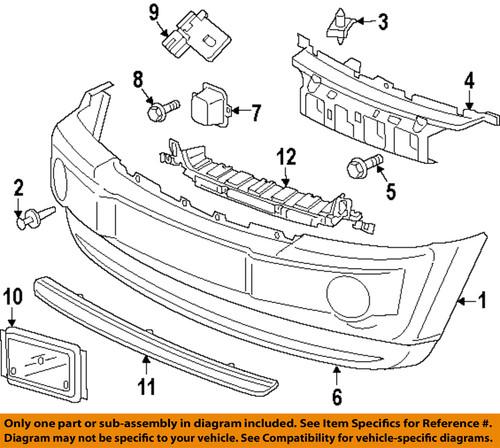 Jeep oem 68033817aa front bumper-insert