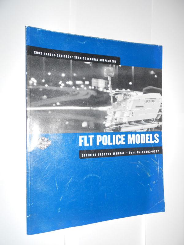 2002 harley davidson flt police model service manual supplement 99483-02sp