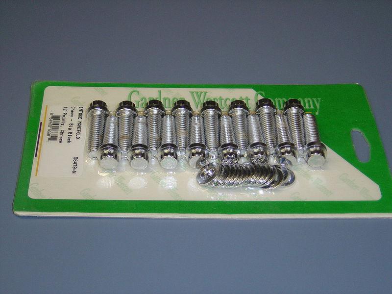 Chevy big block intake manifold bolts 12 point chrome