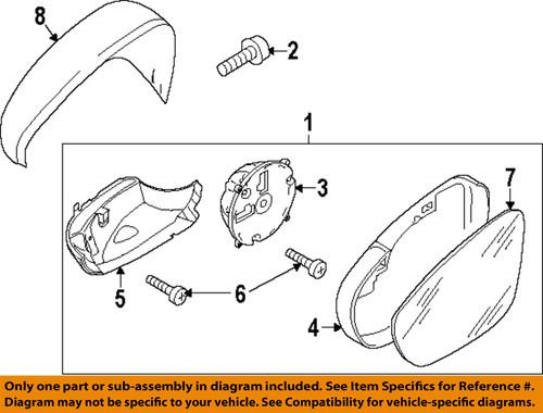 Volkswagen oem 561857507m9b9 outside mirrors-mirror assembly