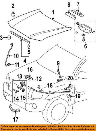 Toyota oem 5351004030 hood-lock assembly