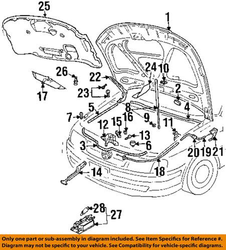 Volkswagen oem 3b0823359d hood lift support/lift support