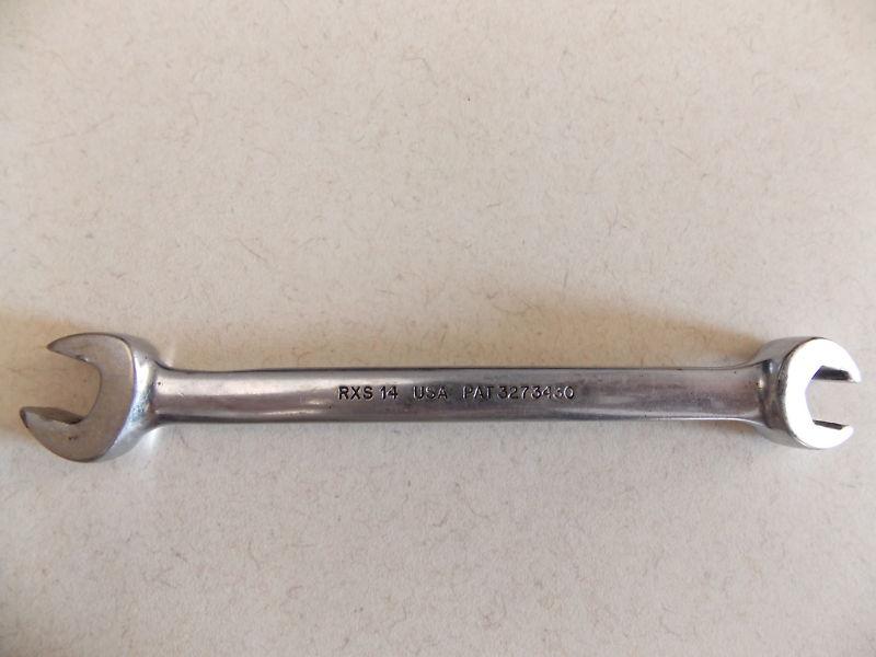 Snap-on rxs14 7/16 6 point flare nut tubing line wrench made in u.s.a.