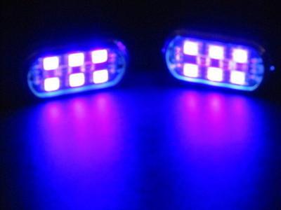 Acura  purple 5050 smd led pods a pair 6 leds each pod fits cars trucks suvs