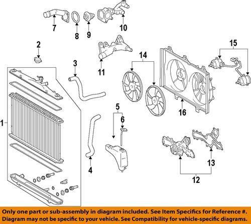 Toyota oem 160410p260 radiator