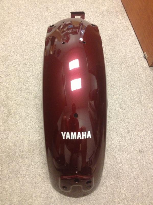 2007 - 2009 yamaha virago xv250 xv 250 dark red rear fender 2uj-21610-00-pd