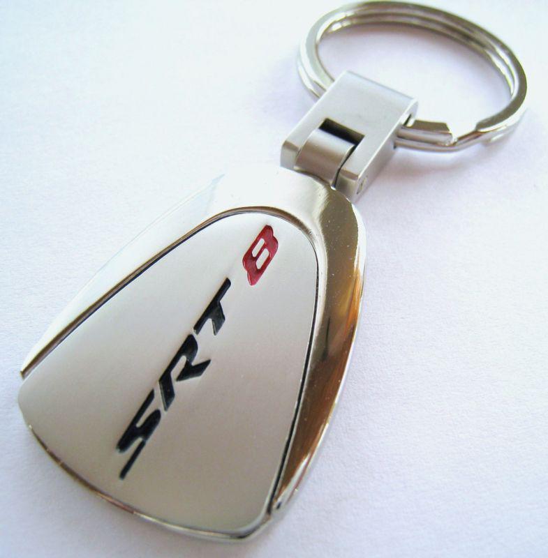 Srt-8 key chain ring fob chrysler 300c v8 hemi dodge charger challenger chrome