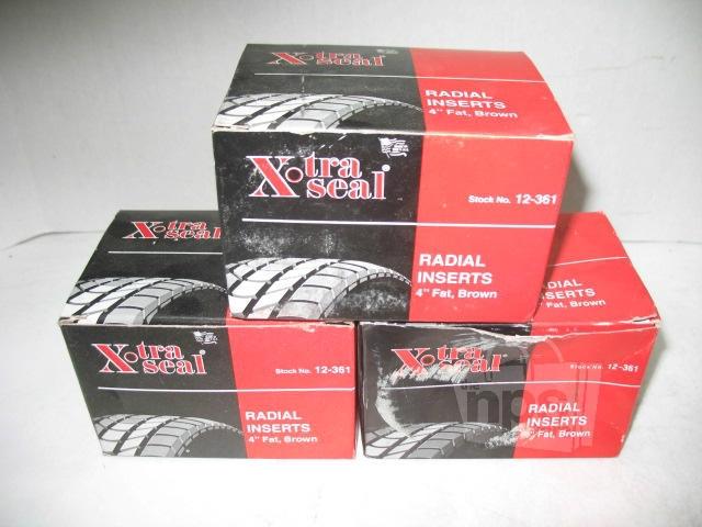 31 inc. 12-361 50ct xtra seal radial inserts 4in fat brown lot of 3 boxes new