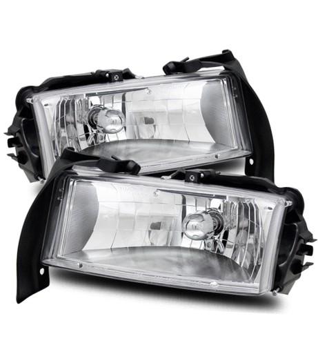 97-04 dodge dakota/98-03 durango aftermarket clear chrome crystal headlights usa