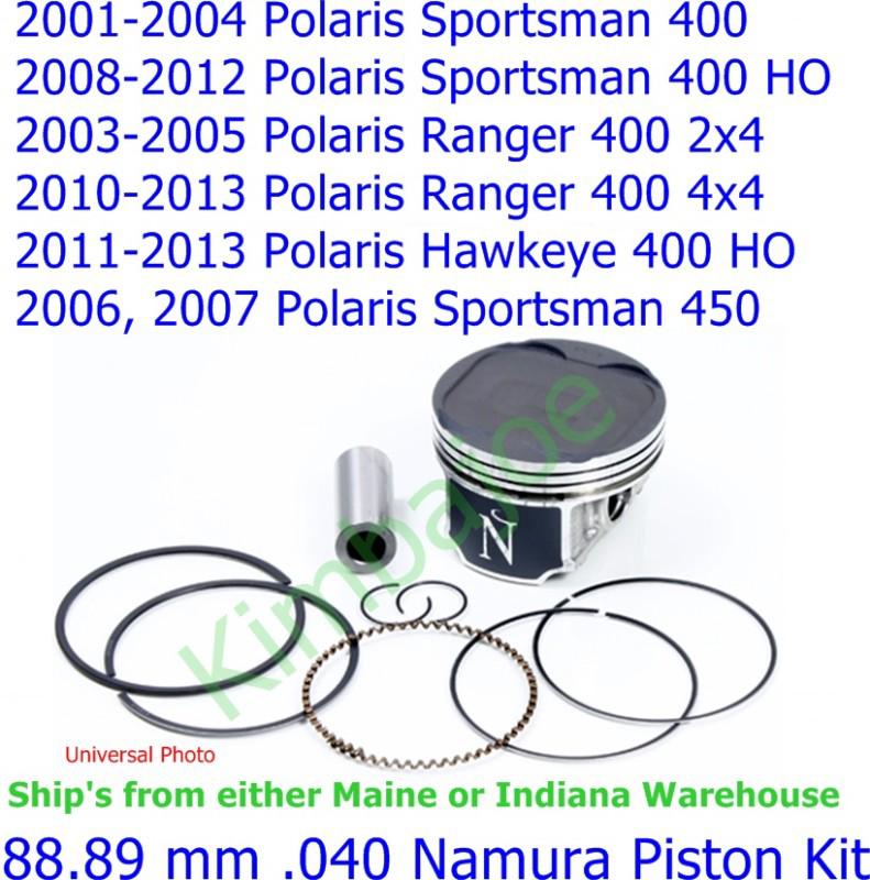 Polaris 400, 450 sportsman ranger hawkeye namura 88.89 mm .040 piston kit