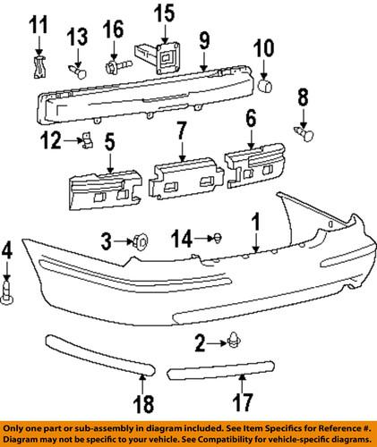 Hyundai oem 8666239520 rear bumper-rear molding