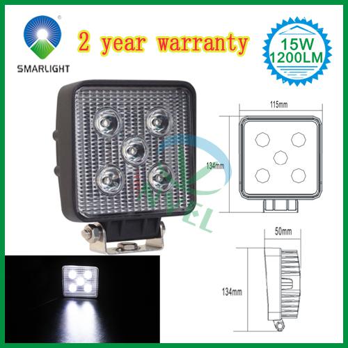 15w square led flood /spot work light offroad lamp suv truck ute boat atv s0515