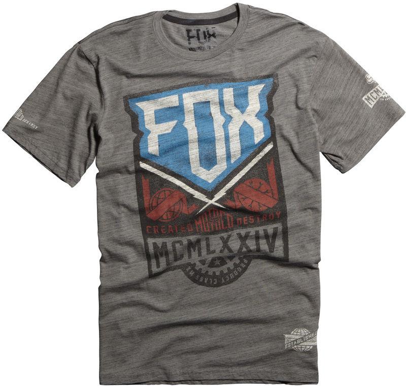 Fox open control charcoal tee shirt t-shirt motocross t tshirt mx 2014