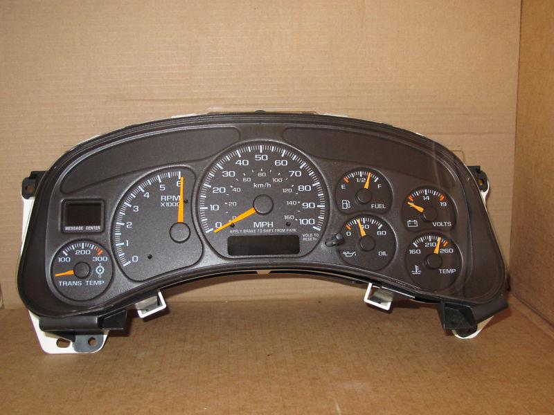 00 01 02 chevy silverado gmc sierra truck suburban yukon speedometer cluster 