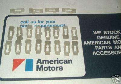 20 new amc trim clips: 1971+72 amx+javelin w/vinyl top