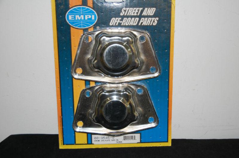 Empi 9545 chrome swing axle spring plate caps vw bug baja part