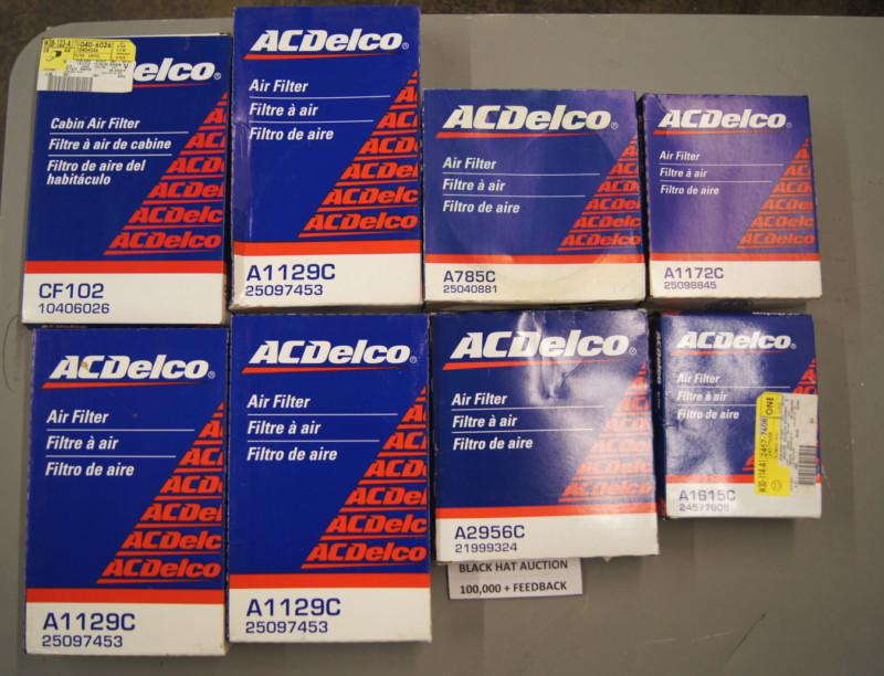 New oem gm acdelco huge lot of 7 brand new air filters cleaners filter jwh1782