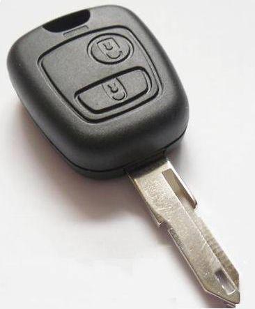 Original two buttons peugeot key shell case for 106 206 306 405 