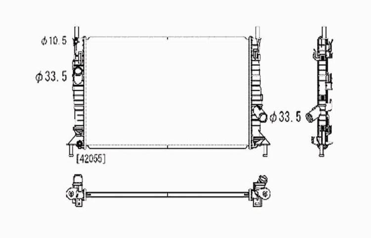 Replacement radiator 04-09 mazda 3 automatic transmission 2.0l 2.3l l4 l33x15200