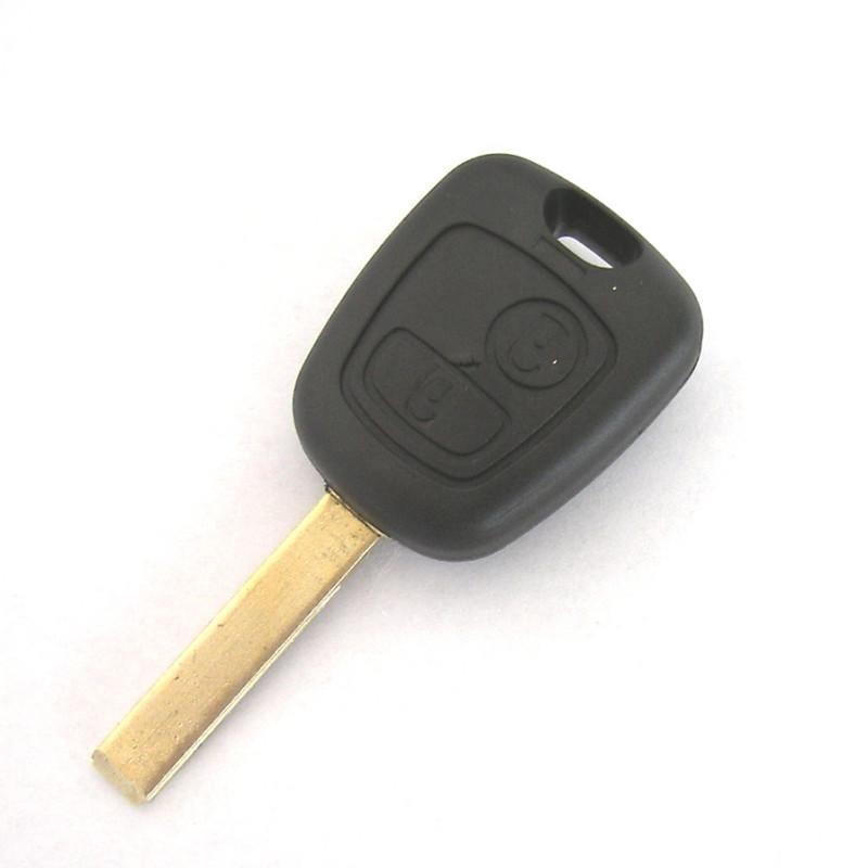 207 307 407 607 replacment black remote key  shell 2 buttons uncut for peugeot
