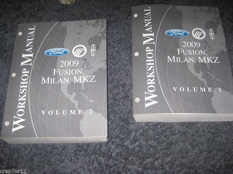 2009 ford fusion milan mkz 3.0l 3.5l engine factory repair service 2 manual set