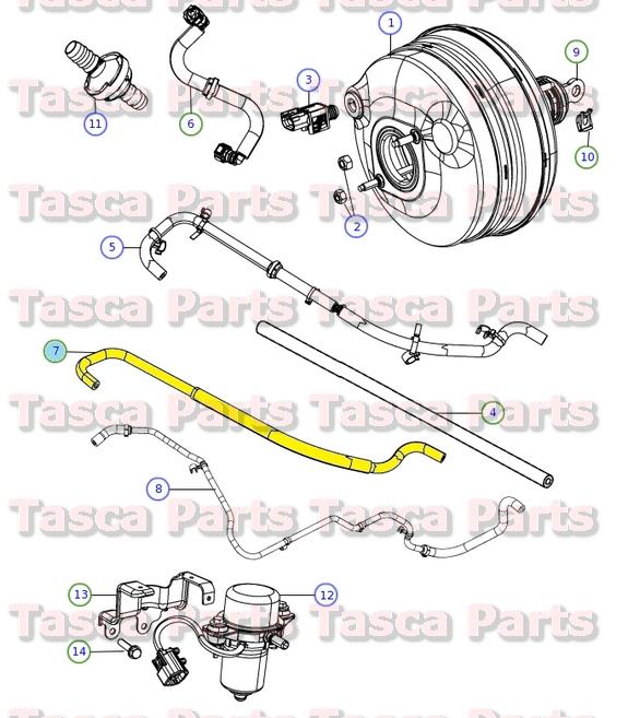 New oem mopar brake booster vacuum hose dodge charger challenger chrysler 300