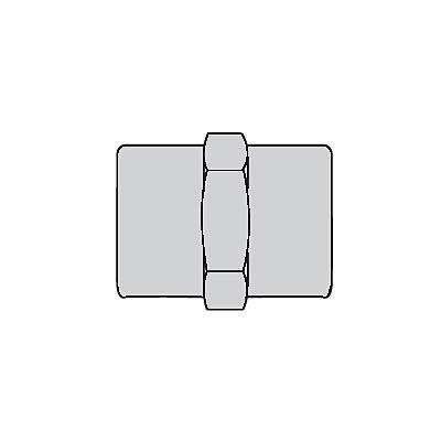 Russell coupler straight 1/8" npt female-1/8" npt female nickel