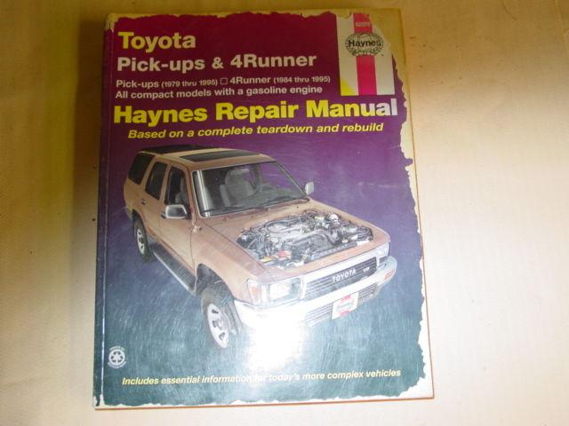 Toyota pick-ups 1979-1995 & 4runner 1984-1995 haynes repair manual 