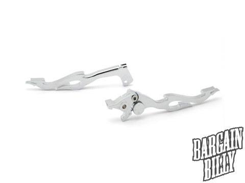 92-06 suzuki katana gsx 600f 02 03 chrome clutch brake flame hand levers control