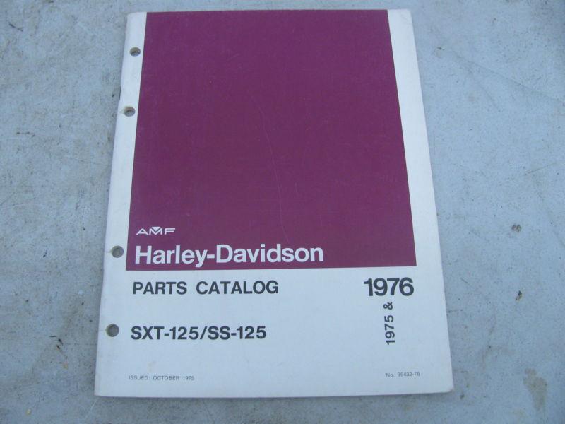 Harley-davidson parts catalog 1975 & 1976 sxt-125 / ss-125  #99432-76
