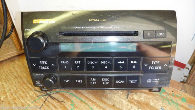 08-09 toyota sequoia am fm radio 6 disc cd mp3 86120-0c250 ad1806 *