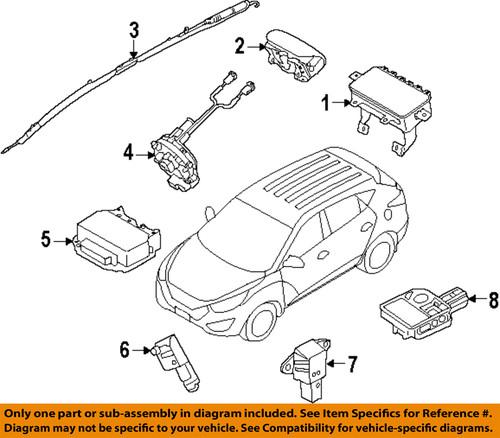 Hyundai oem 569002s5009p air bag module-driver air bag