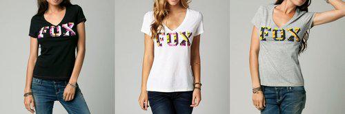 Fox racing womens chance v-neck t-shirt 2013