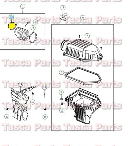 Oem clean air duct to throttle body hose clamp charger challenger 300 #5037540aa