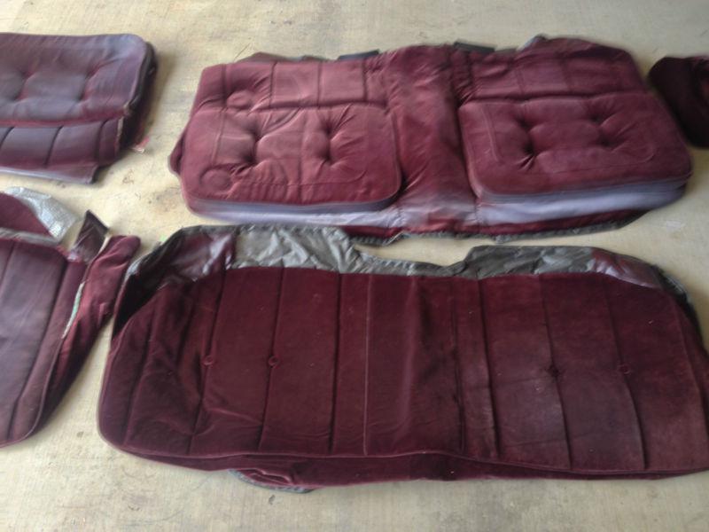 1981-1987 buick regal limited maroon upholstery with armrest and headrests