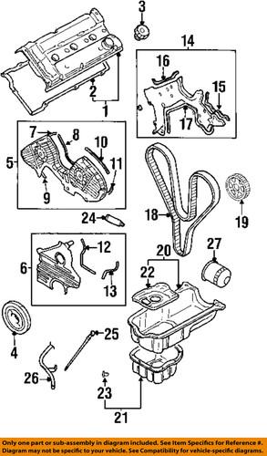 Hyundai oem 2135037500 engine-outer timing cvr