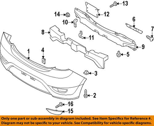 Hyundai oem 866411r210 rear bumper-bumper bracket