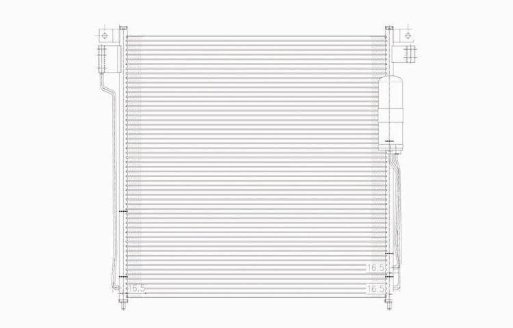 Replacement ac condenser pfc type nissan pathfinder xterra frontier 92100ea500