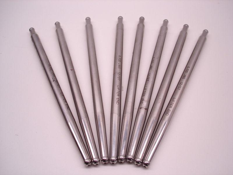 Nascar sbc sbf pushrods 8.100" x 7/16" x 5/16" tip x .165" wall jesel long taper