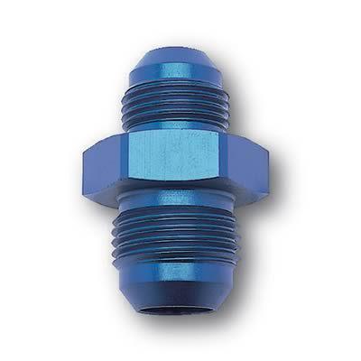 Edelbrock 76551 fitting coupler 90 deg 1/8" npt male threads aluminum blue each