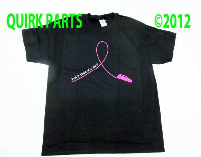 Genuine vw volkswagen accessories breast cancer black pink t-shirt tee shirt