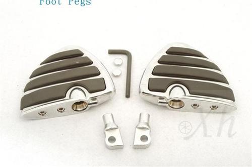 4452 iso wing dually rear footpegs for harley sportster dyna metric cruisers